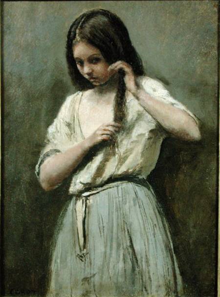 Young Girl at her Toilet de Jean-Baptiste-Camille Corot