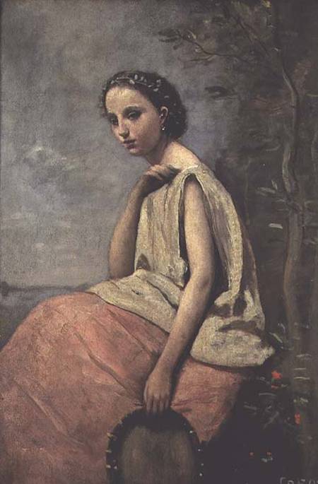 Zingara with a Tambourine de Jean-Baptiste-Camille Corot