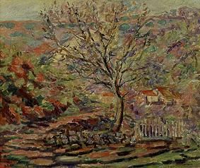 Landscape with tree and houses de Jean-Baptiste Armand Guillaumin