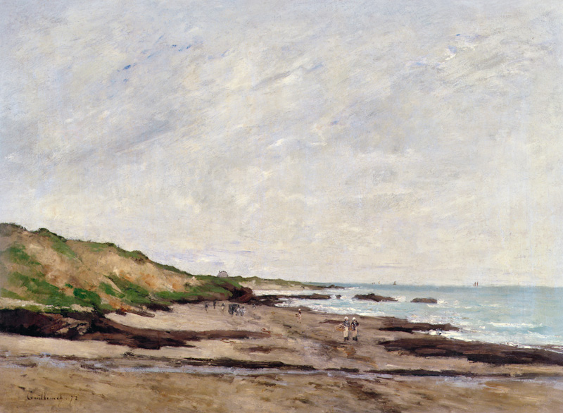 A Coastal View with Figures on a Shore de Jean Baptiste-Antoine Guillemet