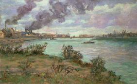 The Confluence of the Seine and the Marne at Ivry (oil on canvas)