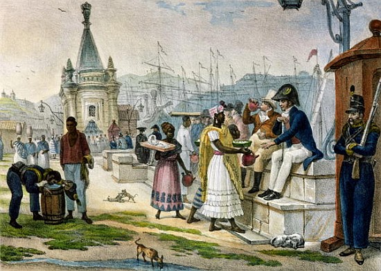 Early Evening Refreshment in the Praca do Palacio, Rio de Janeiro, illustration from ''Voyage Pittor de Jean Baptiste Debret