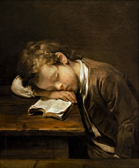 the sleeping schoolboy de Jean Baptiste Greuze