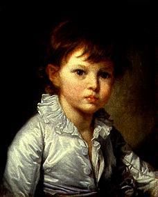 Portrait of the count Stroganov as a child. de Jean Baptiste Greuze