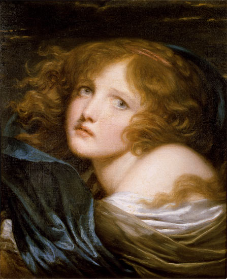 Head and Shoulders of a Young Woman de Jean Baptiste Greuze