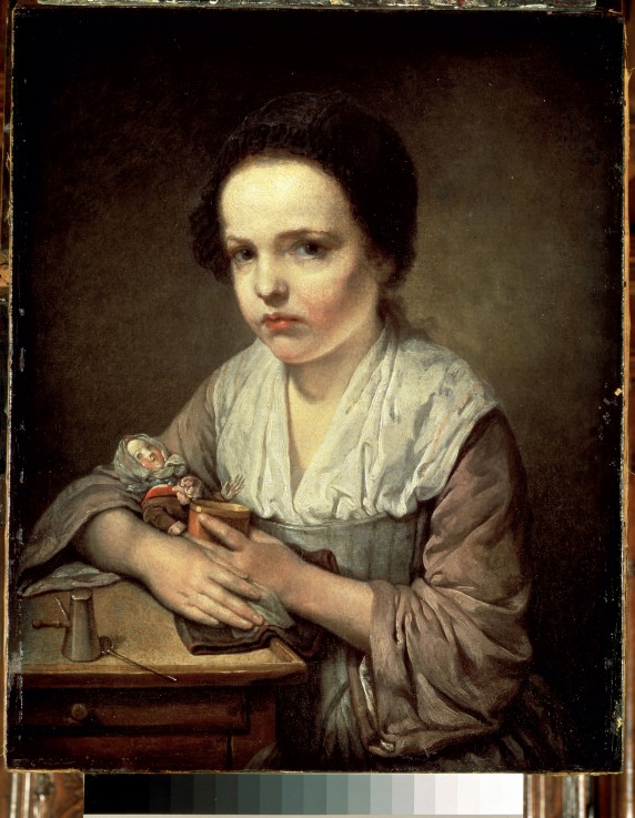 Girl with Doll de Jean Baptiste Greuze