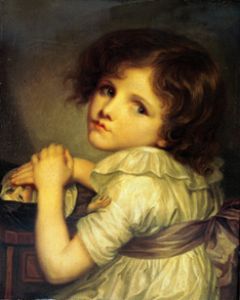 The girl with the doll de Jean Baptiste Greuze