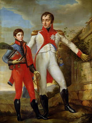 Louis Bonaparte (1778-1846) King of Holland and Louis Napoleon (1804-31) Crown Prince of Holland, c. de Jean Baptiste Joseph Wicar