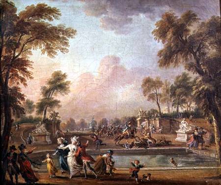 The Charge of the Prince of Lambesc (1751-1825) in the Tuileries Gardens de Jean-Baptiste Lallemand