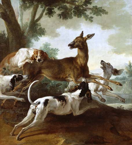 A Deer Chased by Dogs de Jean Baptiste Oudry