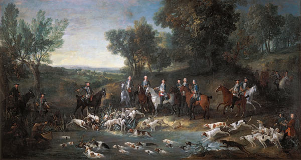 Louis XV (1710-1774) Stag Hunting in the Forest at Saint-Germain de Jean Baptiste Oudry