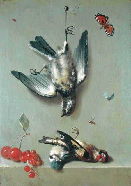 Still Life of Dead Birds and Cherries de Jean Baptiste Oudry