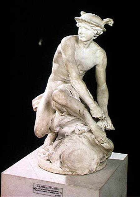 Mercury Attaching his Winged Sandals de Jean-Baptiste Pigalle