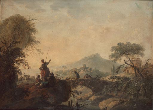 Landschaft mit Figuren de Jean-Baptiste Pillement