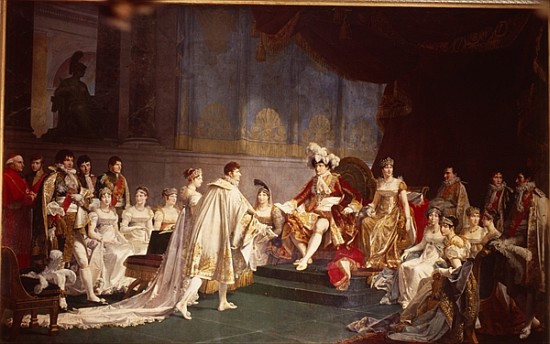 The espousal of Prince Jerome Bonaparte and Princess Catharina Frederica of Wuerttemberg, in Paris,  de Jean-Baptiste Regnault
