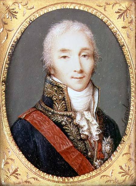 Miniature of Joseph Fouche (1759-1820) Duke of Otranto de Jean Baptiste Sambat