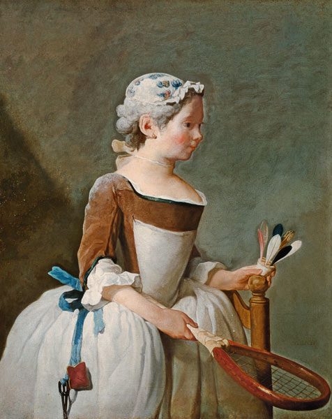 The girl with the shuttlecock de Jean-Baptiste Siméon Chardin