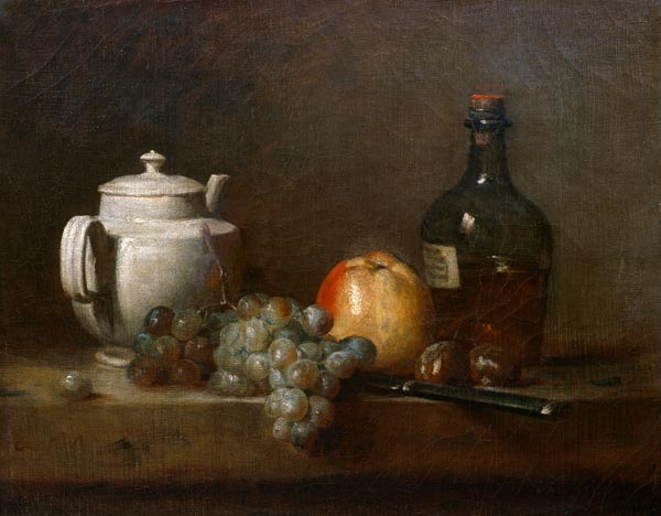 Chardin / White Teapot / Still Life de Jean-Baptiste Siméon Chardin