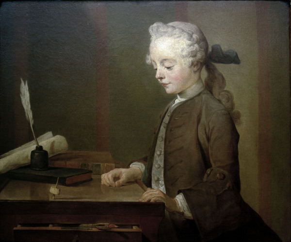 Boy with a Whipping Top de Jean-Baptiste Siméon Chardin