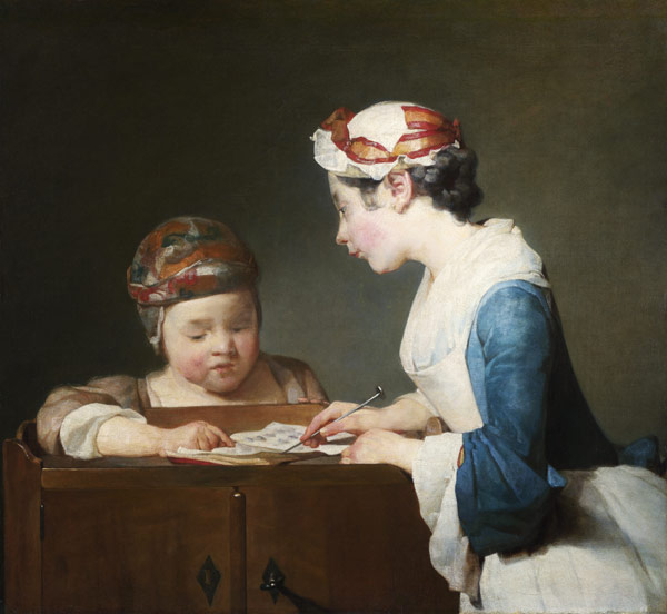 The Young Schoolmistress de Jean-Baptiste Siméon Chardin