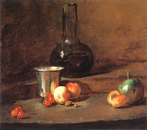 Carafe with wine de Jean-Baptiste Siméon Chardin