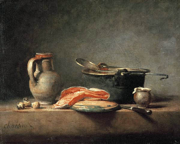 Kitchen still-life de Jean-Baptiste Siméon Chardin