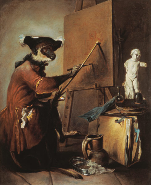 Le singe peintre de Jean-Baptiste Siméon Chardin