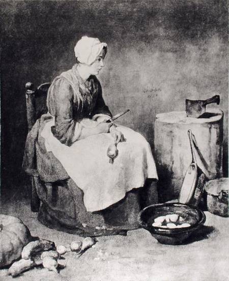 La Ratisseuse (Woman Paring Turnips) de Jean-Baptiste Siméon Chardin