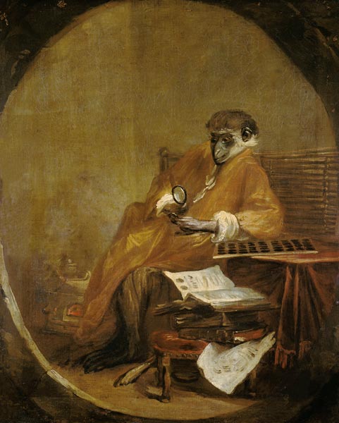 Le singe antiquaire de Jean-Baptiste Siméon Chardin