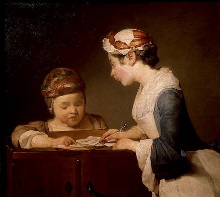 The Young Schoolmistress de Jean-Baptiste Siméon Chardin