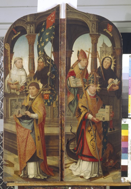 Saint Trudo and Saint Guillaume. Two side panels of the Triptych de Jean Bellegambe