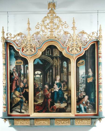 Triptych of the Adoration of the Infant Christ de Jean Bellegambe