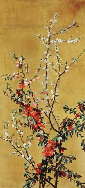 Japanese Cherry Tree and Hawthorn Branches de Jean Benner
