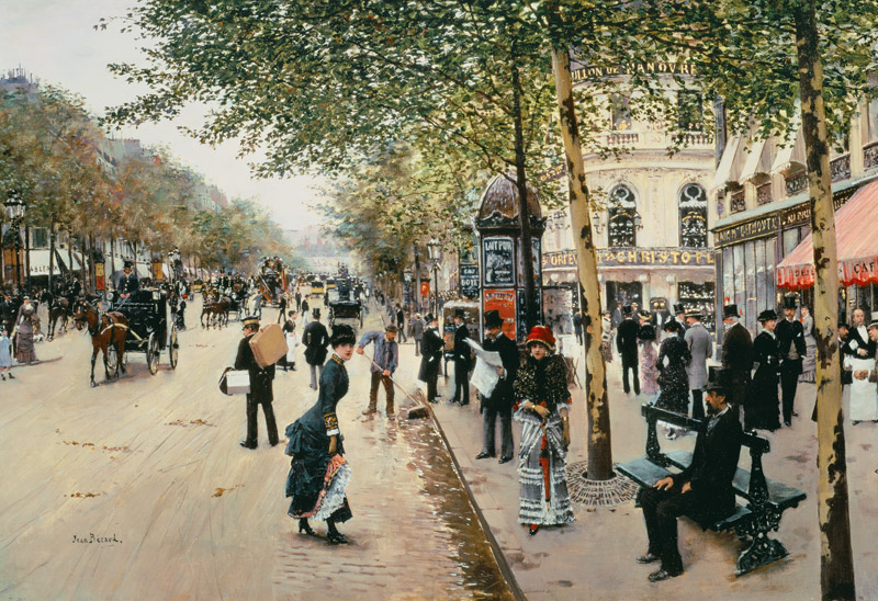 Parisian street scene de Jean Beraud