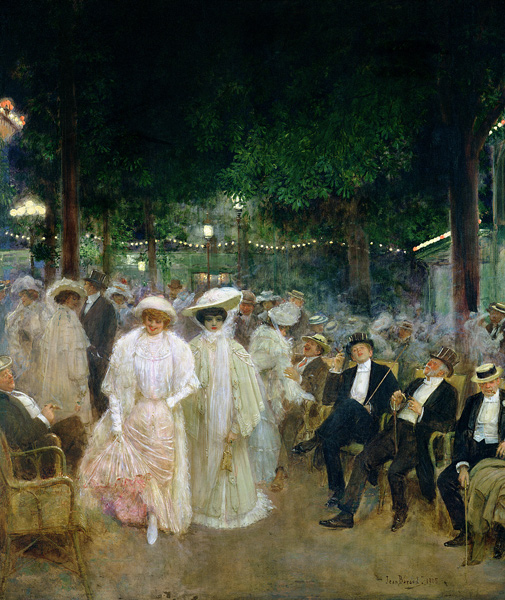 The Gardens of Paris, or The Beauties of the Night, 1905 (oil on canvas) de Jean Beraud