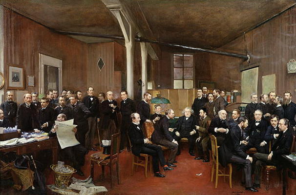 Le Journal des Debats, 1889 (oil on canvas) de Jean Beraud