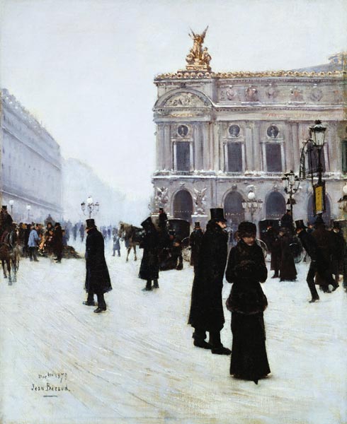 Outside the Opera, Paris de Jean Beraud