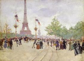 Entrance to the Exposition Universelle, 1889 (oil on canvas)