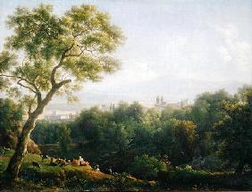 View of Frascati (oil on canvas)