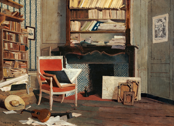Interior of the Study of Doctor X de Jean-Charles Cazin