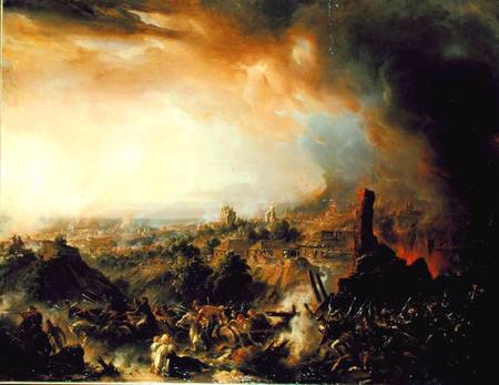 The Burning of Moscow in 1812 de Jean Charles Langlois