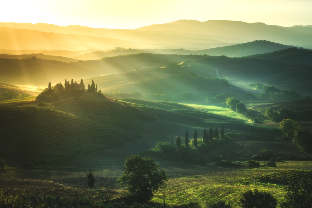 Tuscany - Val dOrcia Sunrise de Jean Claude Castor