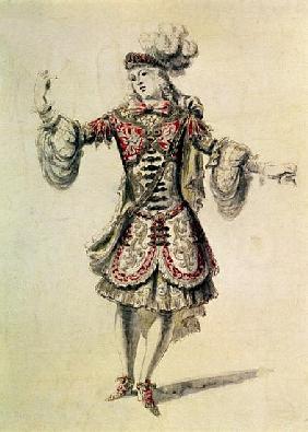 Costume design for a male dancer, c.1681