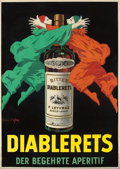 Advertising poster for the aperitif Diablerets de Jean D'Ylen