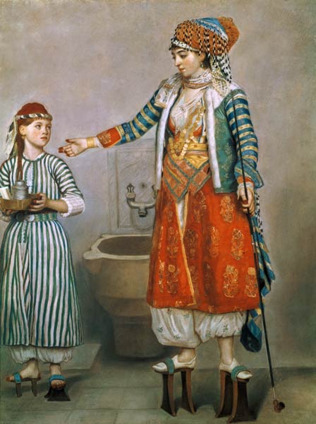 Turkish Woman with her Slave de Jean-Étienne Liotard