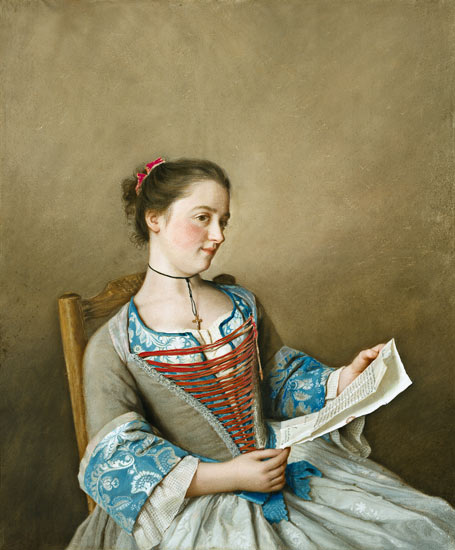 Retrato de Mlle Lavergne, sobrina del artista de Jean-Étienne Liotard