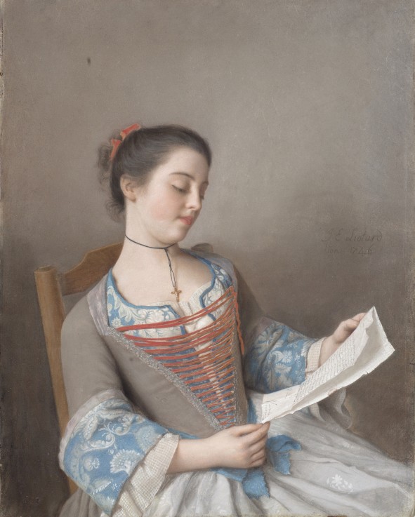 A girl reading (La liseuse) de Jean-Étienne Liotard