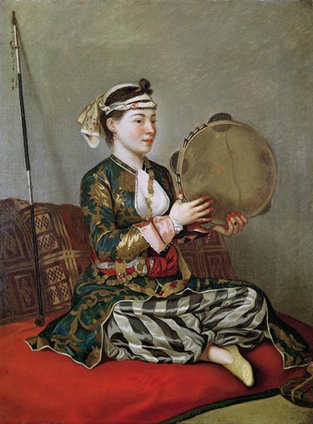 Turkish Woman with a Tambourine de Jean-Étienne Liotard