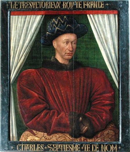 Portrait of Charles VII, King of France de Jean Fouquet