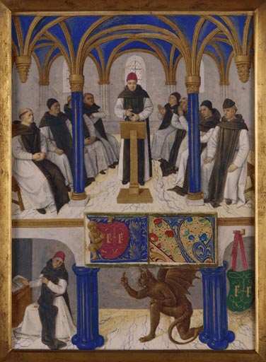 Saint Bernard enseignant de Jean Fouquet
